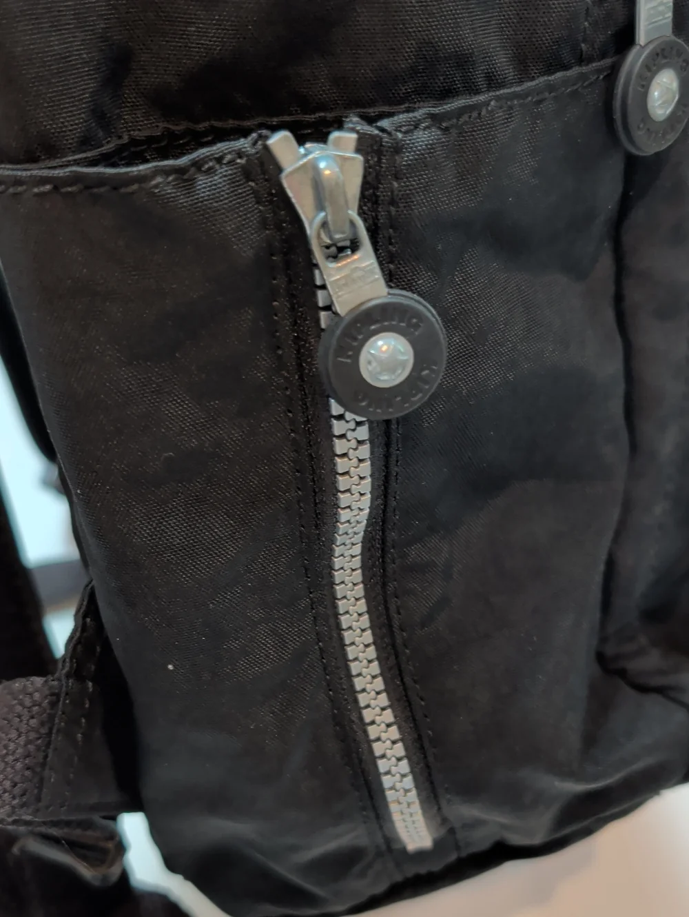 Kipling, Large Black Padded Backpack.
